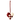 Maileg ´hjerte´ metal ornament - Stor/Rød