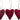 Ib Laursen ´My Nostalgic Christmas´ hjerte 1 stk. assorteret - Rød