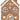 Ib Laursen ´Gingerbread´ hus t/fyrfadslys m/buet dør