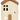 Ib Laursen ´Brighton´ hus t/fyrfadslys m/brun dør