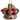 Brink Nordic krone galla 4 cm - Rød